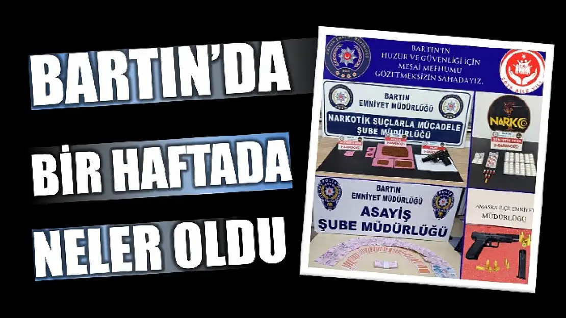 İşte Bartın'ın asayiş raporu