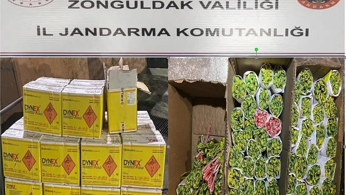 Jandarma 579 kilogram dinamit ele geçirdi