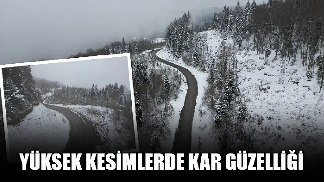 Kar manzaraları havadan görüntülendi