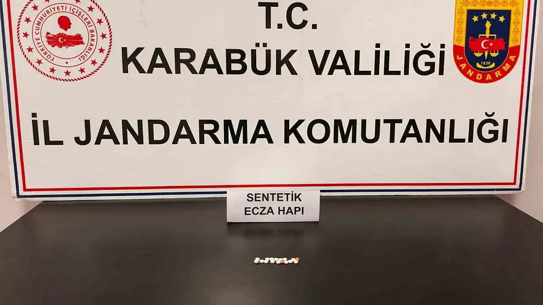Karabük'te 17 sentetik ecza ele geçirildi