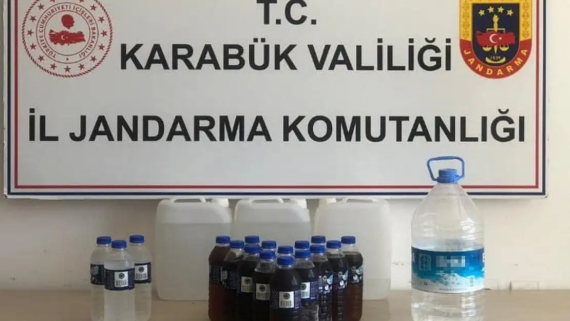 Karabük'te 20.5 litre kaçak alkol ele geçirildi