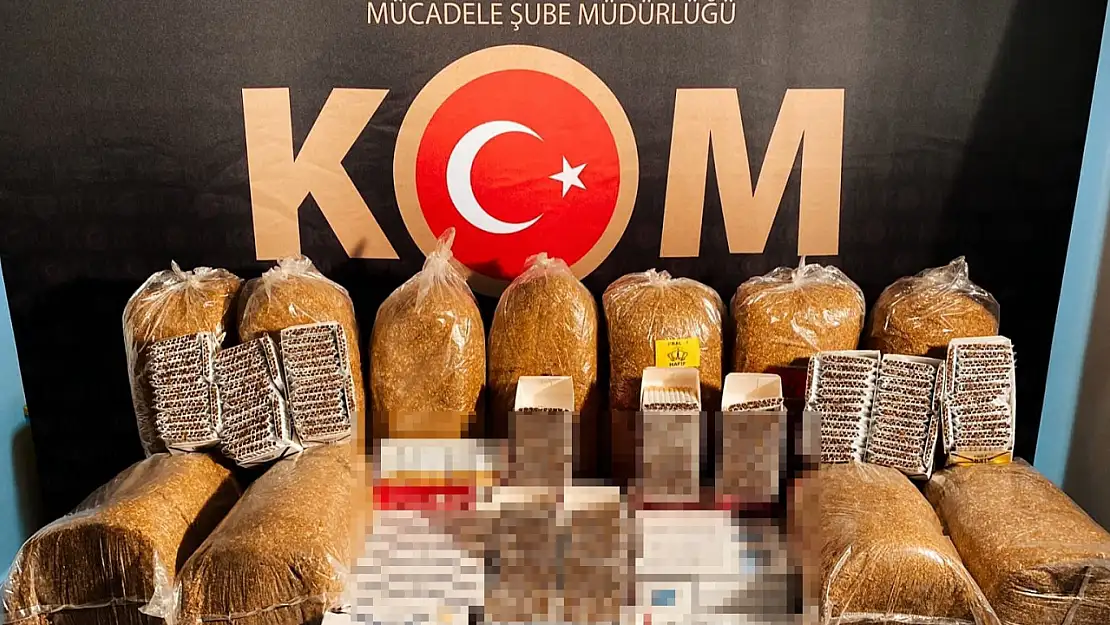 55 kilogram kaçak tütün ve 7 bin makaron ele geçirildi