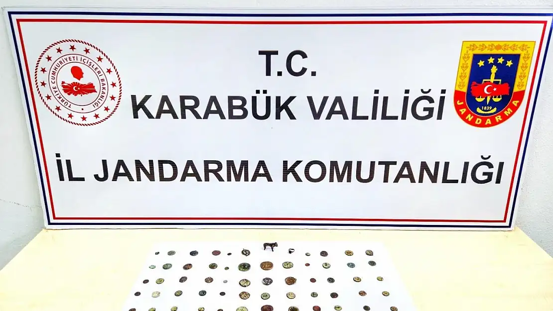 Karabük'te 60 adet sikke ve tarihi eser niteliğinde eşyalar ele geçirildi