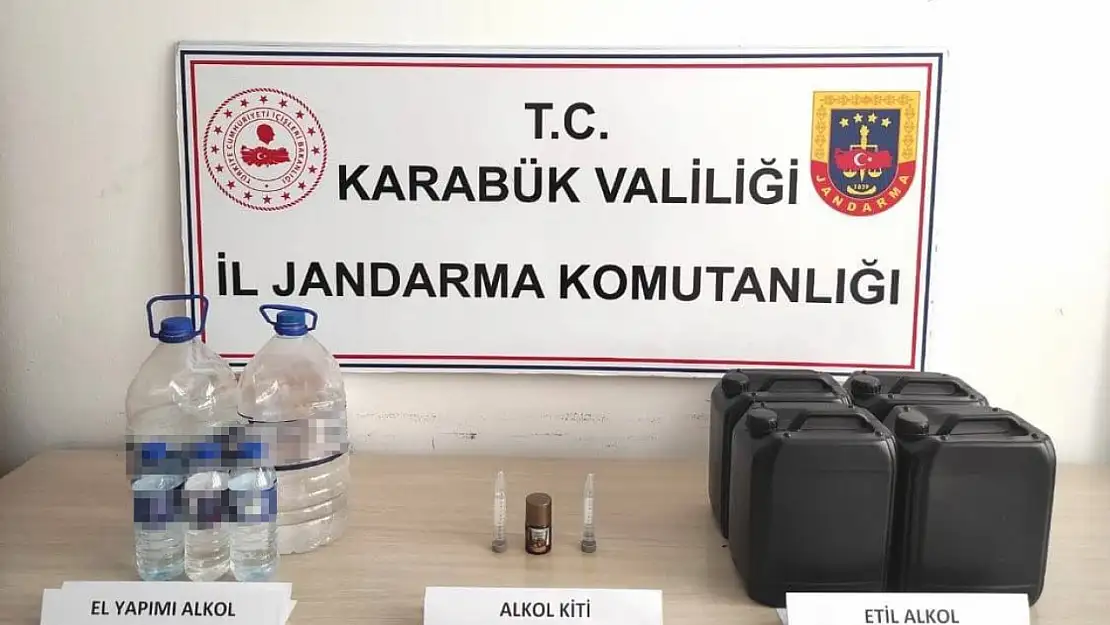 Karabük'te sahte alkol operasyonu