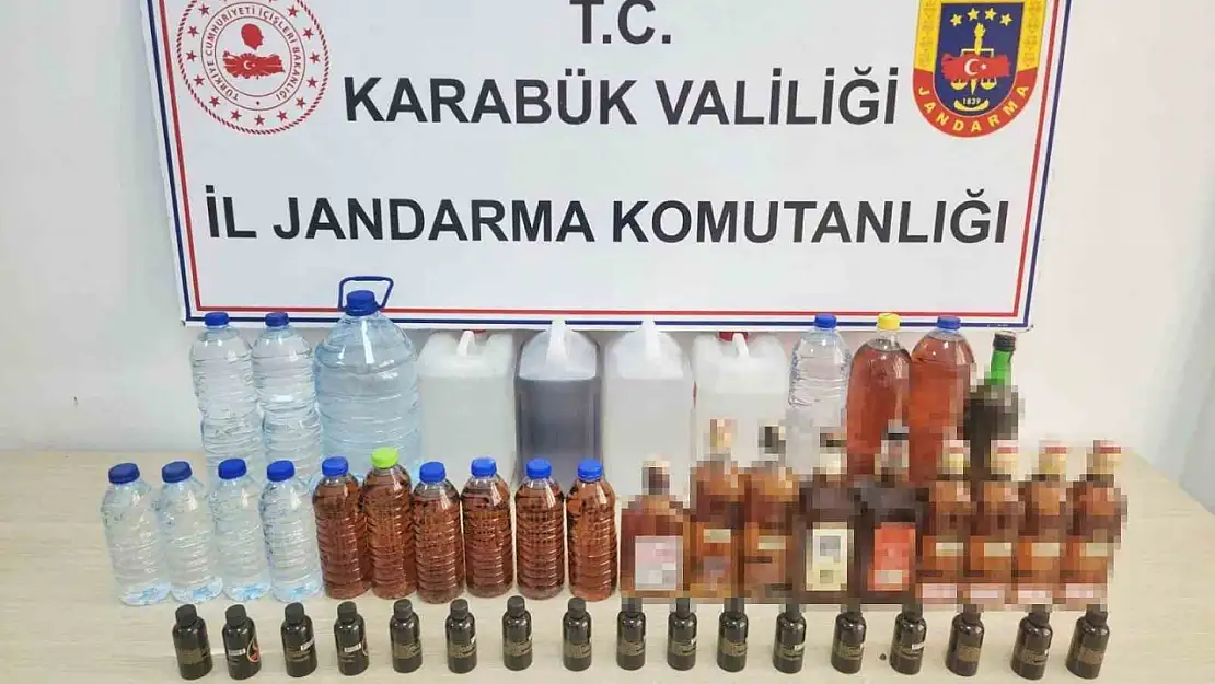 Karabük'te sahte alkol operasyonu