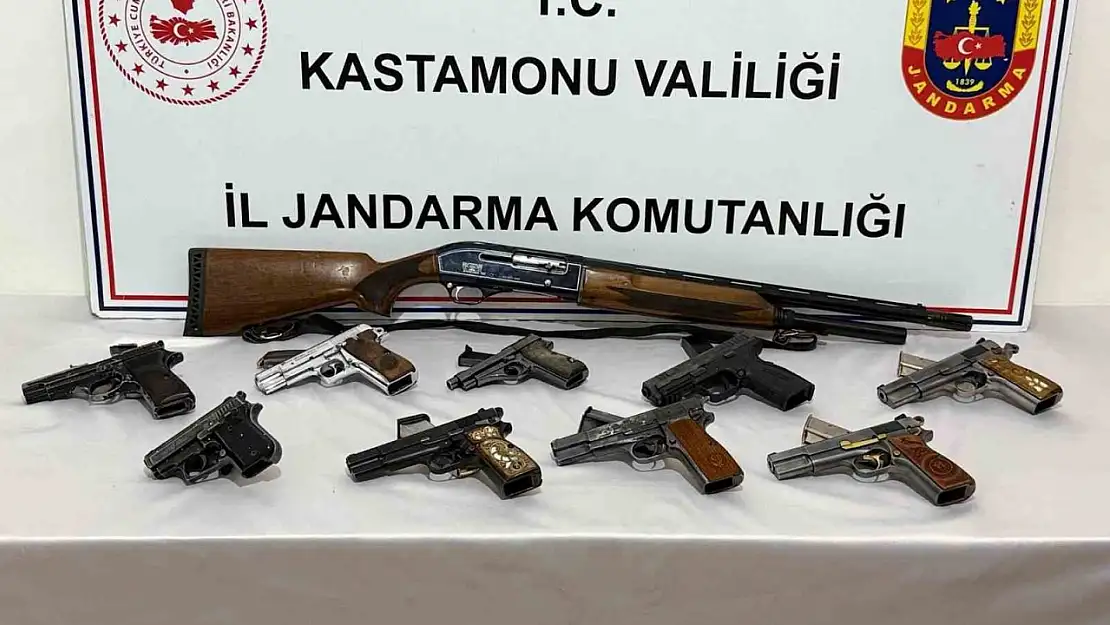Kastamonu'da 10 adet silah ele geçirildi: 1 gözaltı