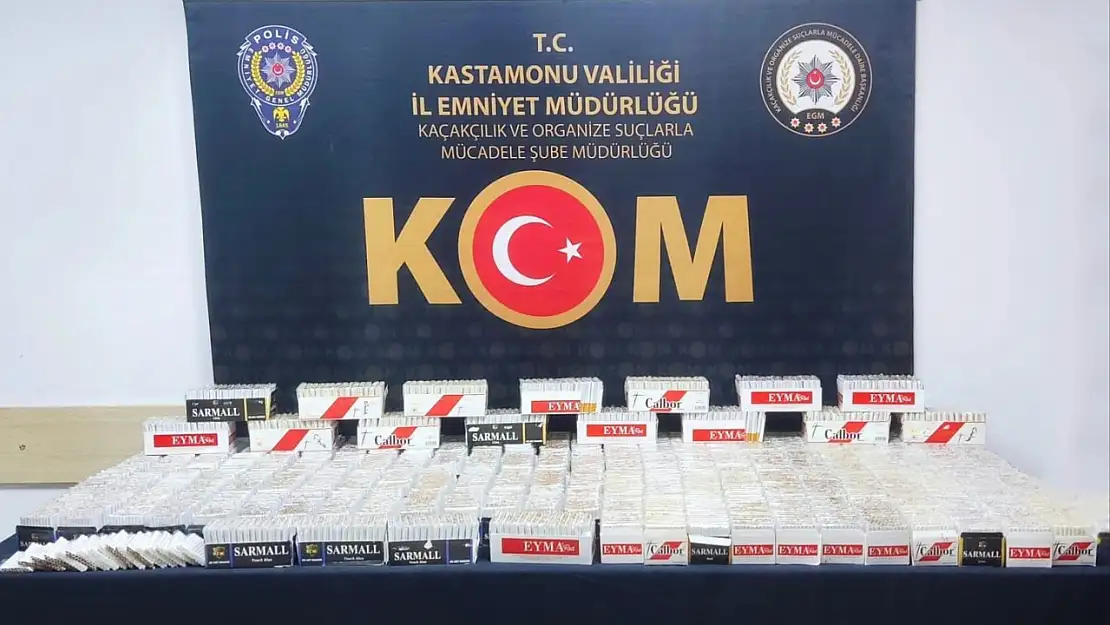 Kastamonu'da 33 bin 400 adet doldurulmuş makaron ele geçirildi