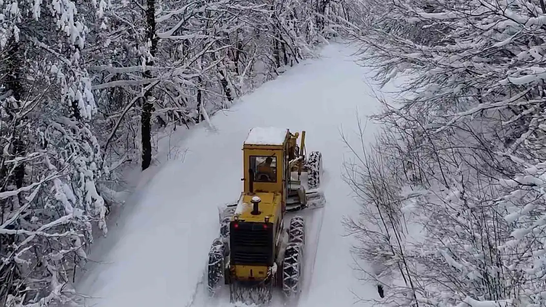 Kastamonu'da kar sebebiyle yolu kapalı köy sayısı 335'e yükseldi