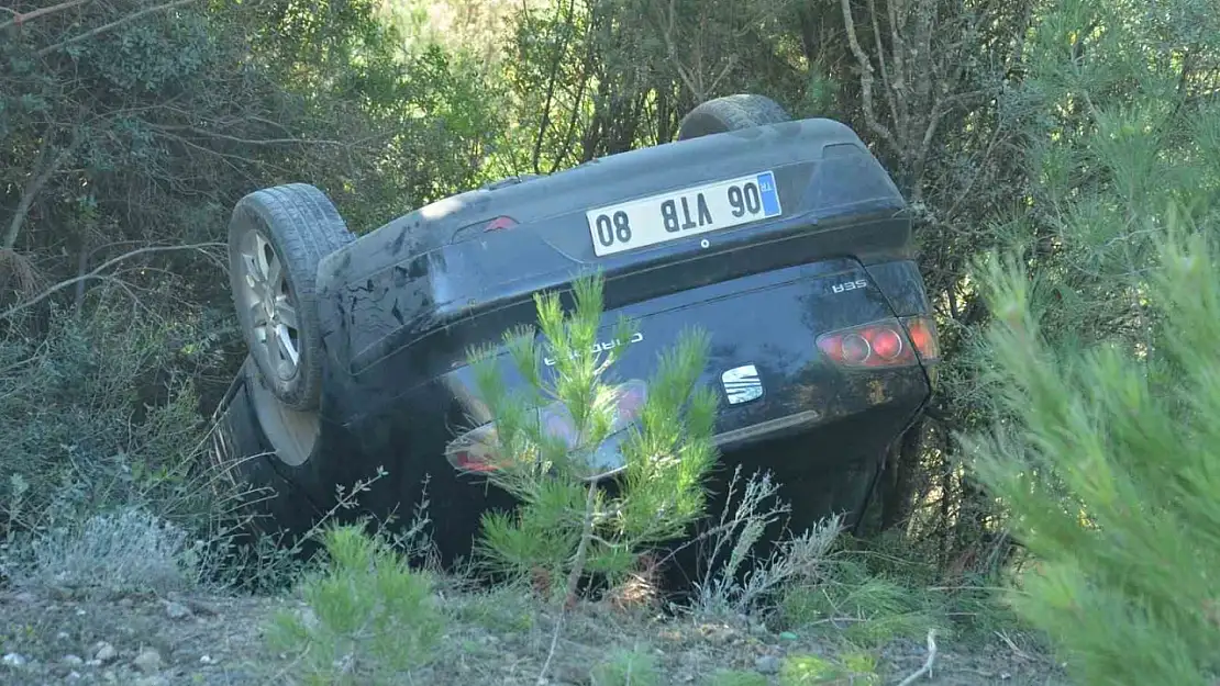 Kastamonu'da mıcıra kapılan otomobil takla attı: 1 yaralı