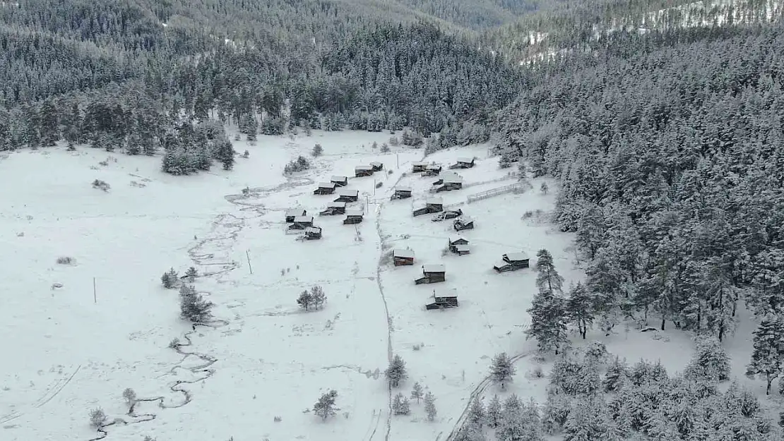 Kastamonu'nun yaylalarında kartpostallık kış görüntüleri