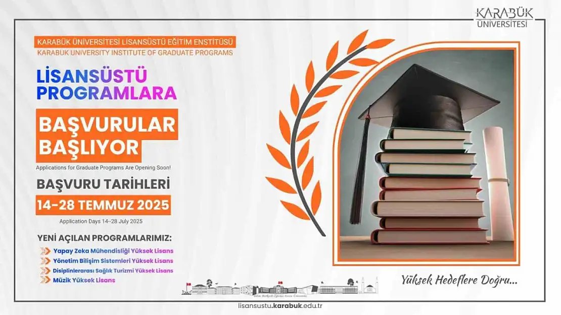 KBÜ'de lisansüstü programlara başvurular 14 Temmuz'da başlayacak