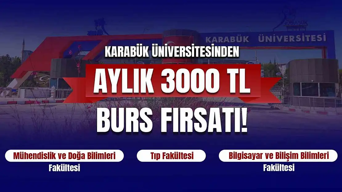 KBÜ'yü tercih eden başarılı adaylara  3 bin TL burs desteği