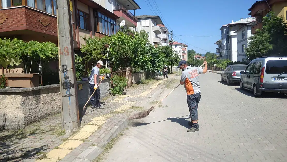 Kent merkezinin yabani otları temizleniyor