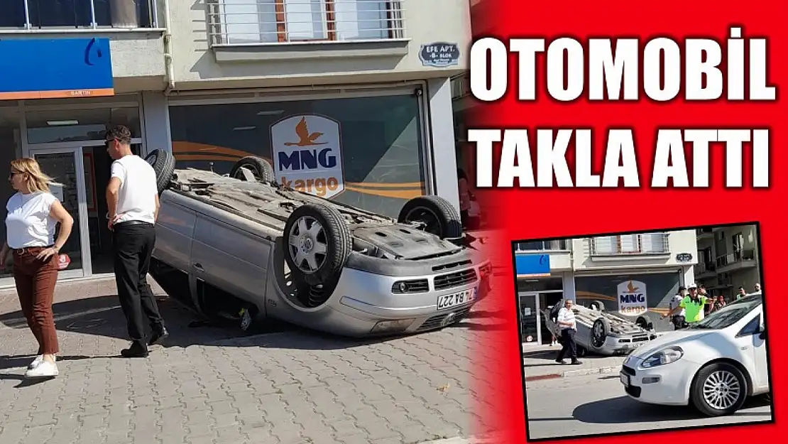 Kontrolden çıktı takla attı