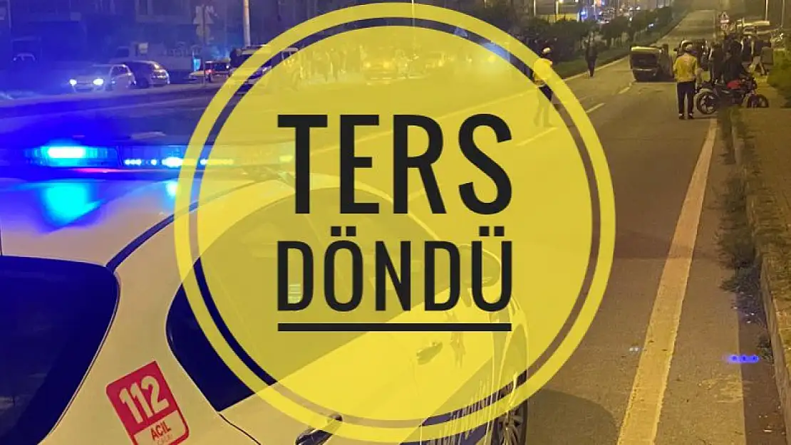 Kontrolden çıktı ters dönerek durabildi