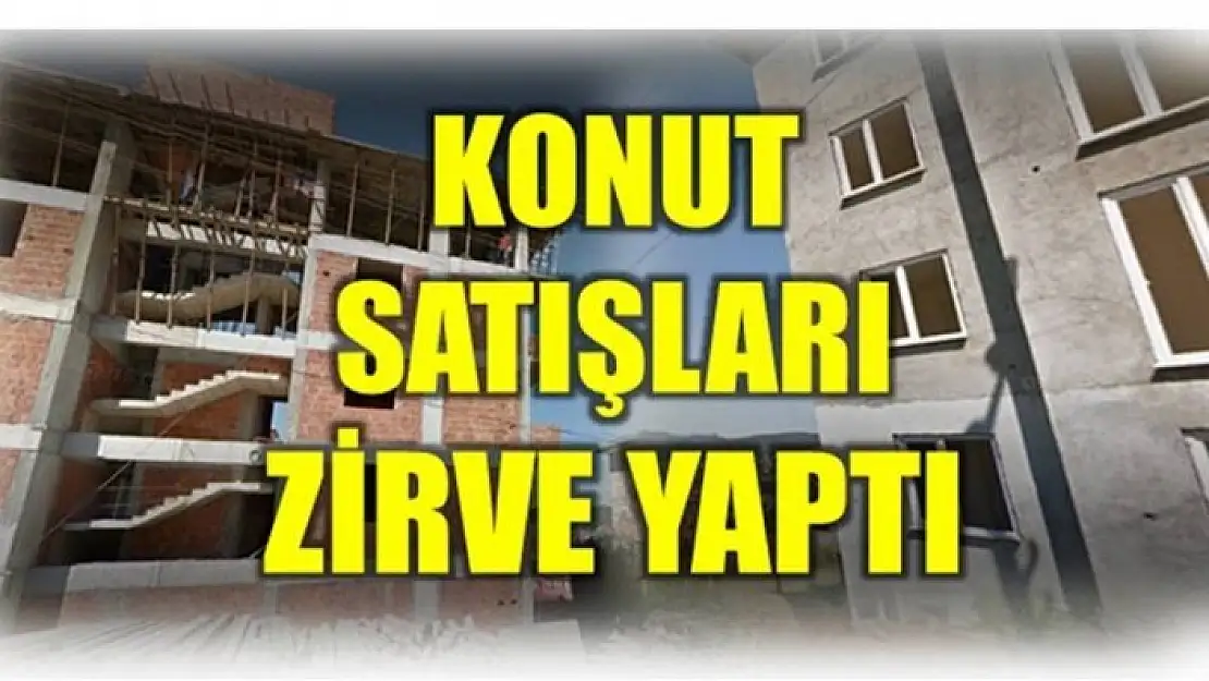 KONUT SATIŞLARI ZİRVE YAPTI