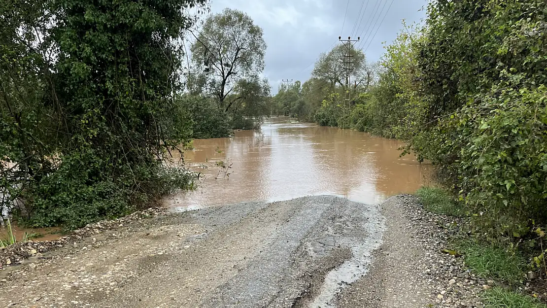 Köprü ve yol sular altında kaldı