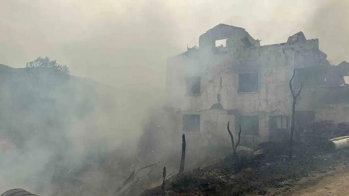 Köyde çıkan yangında 3 ev alevlere teslim oldu