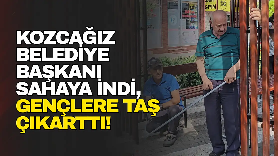 Kozcağız Belediye Başkanı Sahaya İndi, Gençlere Taş Çıkarttı!