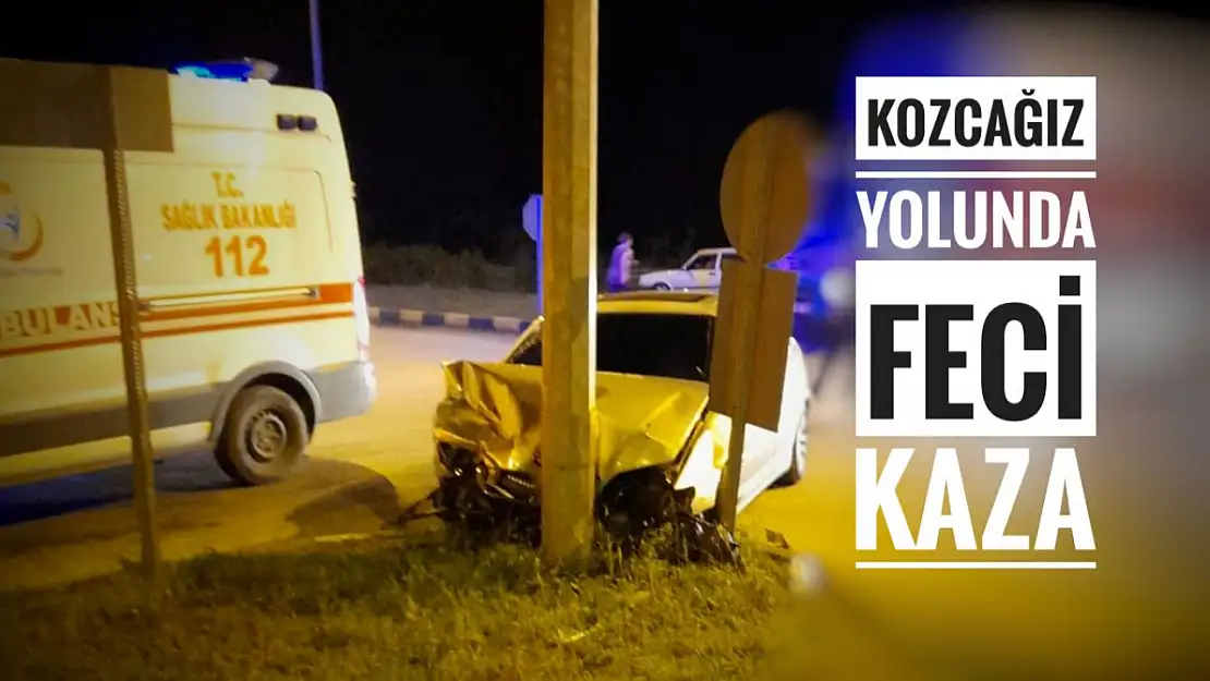 Kozcağız yolunda feci kaza