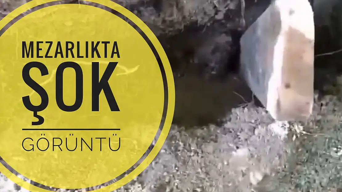 Mezarlıkta şok görüntü
