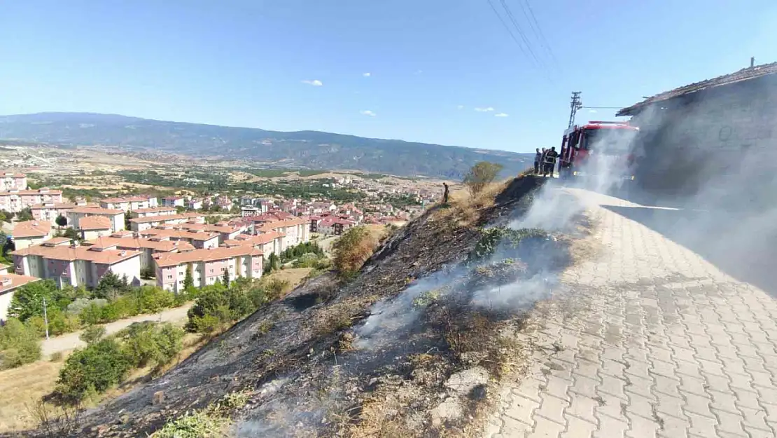 Otluk alanda çıkan yangın paniğe sebep oldu