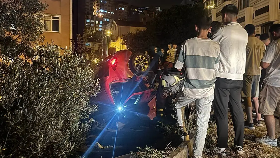 Otomobil kömürlüğe düştü, sürücü hafif yaralandı