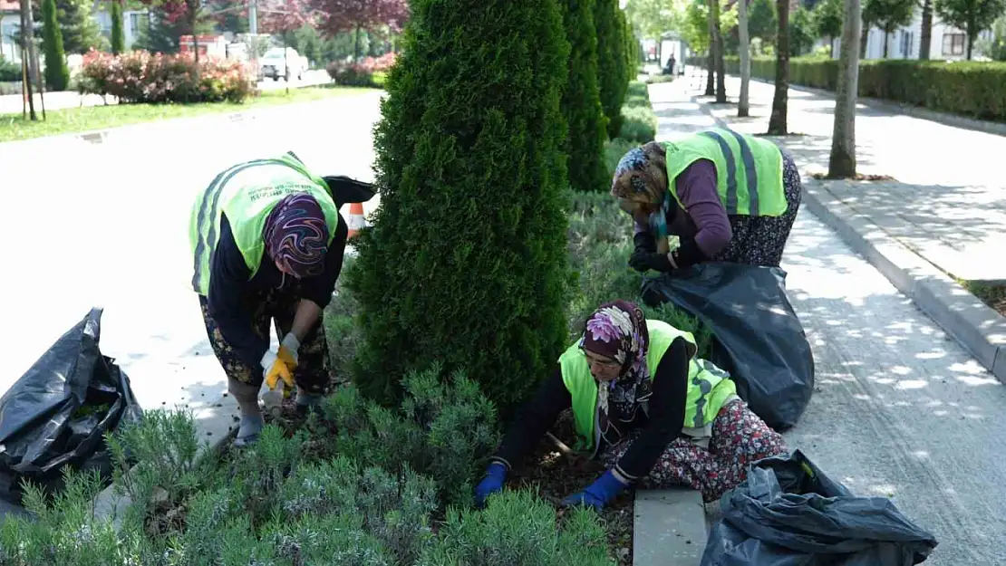 Park ve bahçelere kadın eli değdi