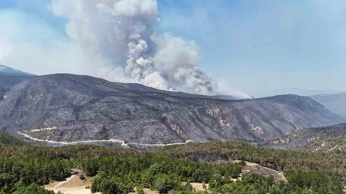 Rüzgar, Karabük'teki orman yangınlarını yeniden alevlendirdi