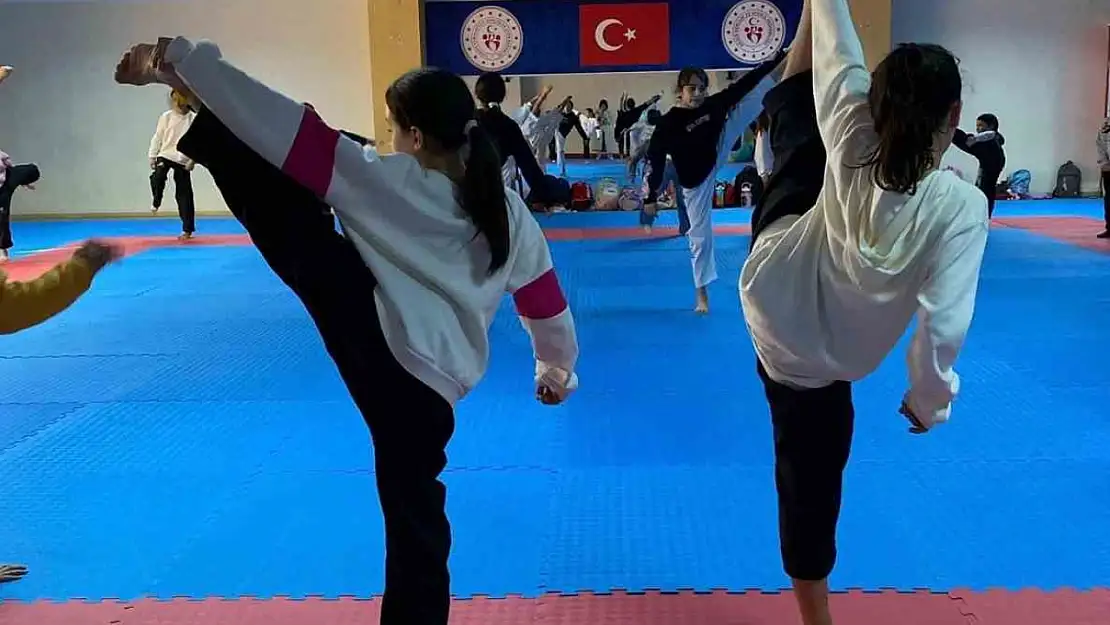 Sevgi evlerinin çocukları taekwondo yaptı