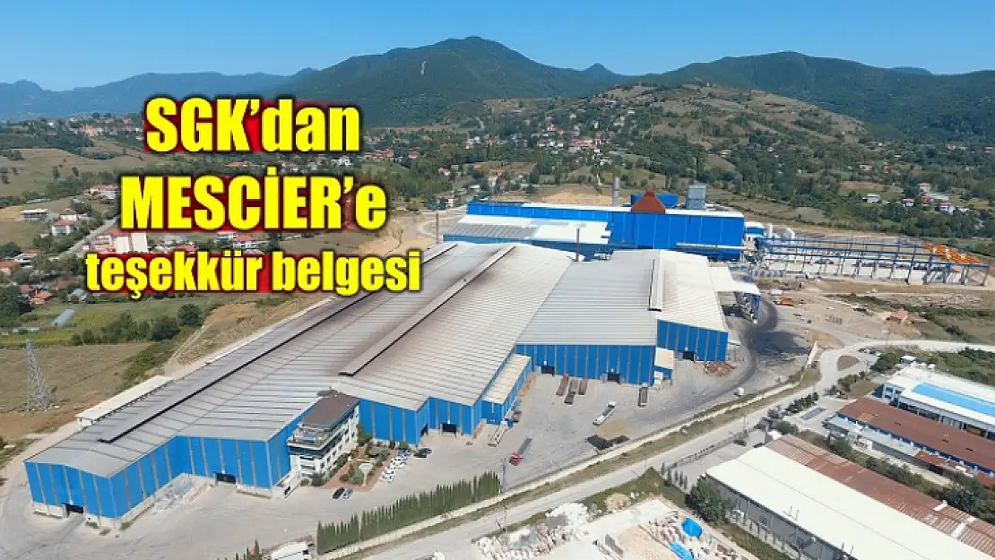 SGK' dan MESCİER' e teşekkür belgesi