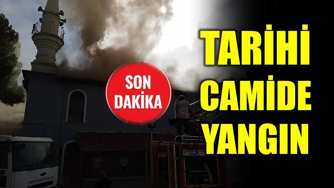 Tarihi camide yangın çıktı