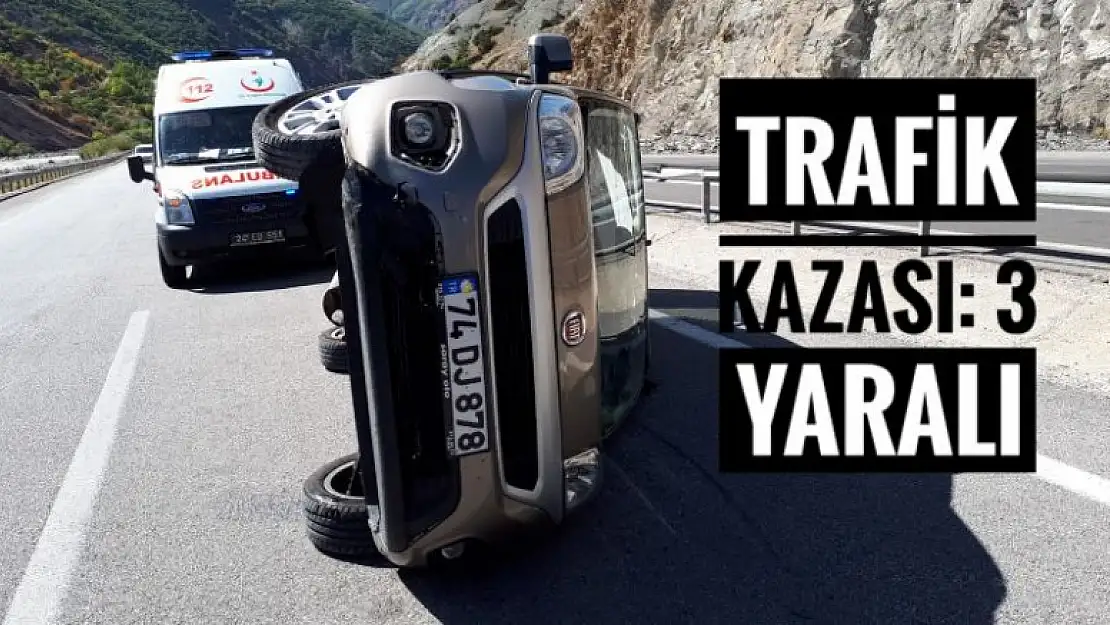 TRAFİK KAZASI: 3 YARALI