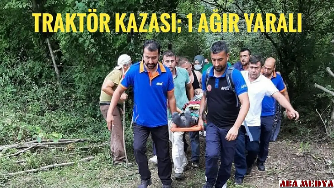 Traktör kazası, 1 ağır yaralı