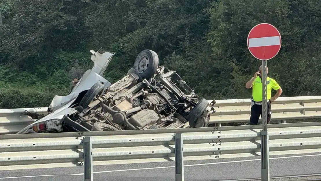 Tünel çıkışındaki kazada sürücü ağır yaralandı