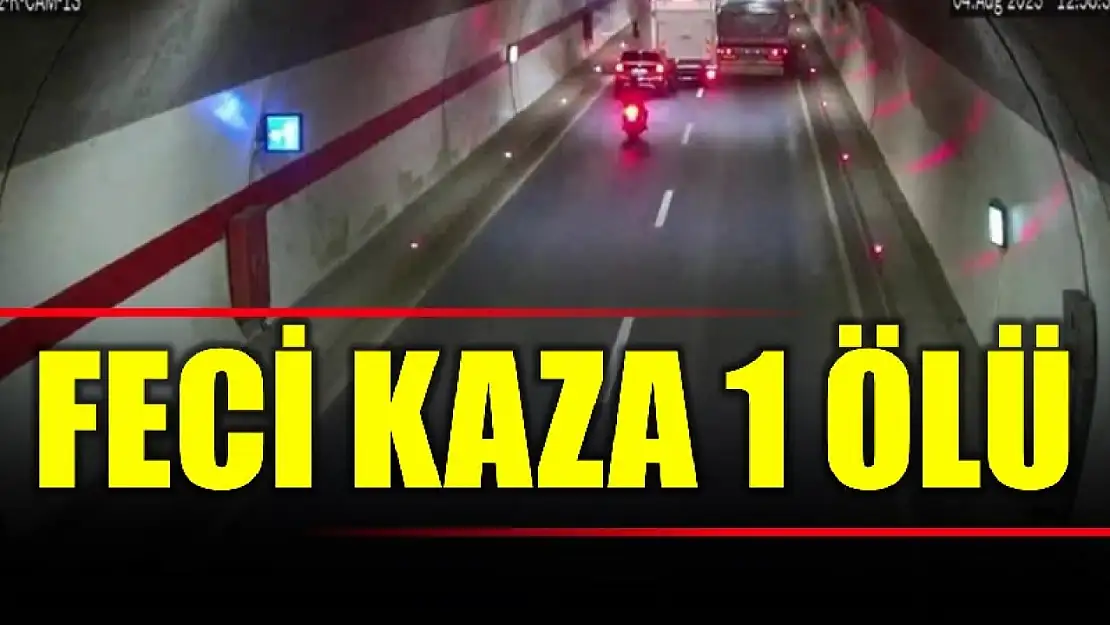 Tünelde feci kaza (1 ölü) Video Haber