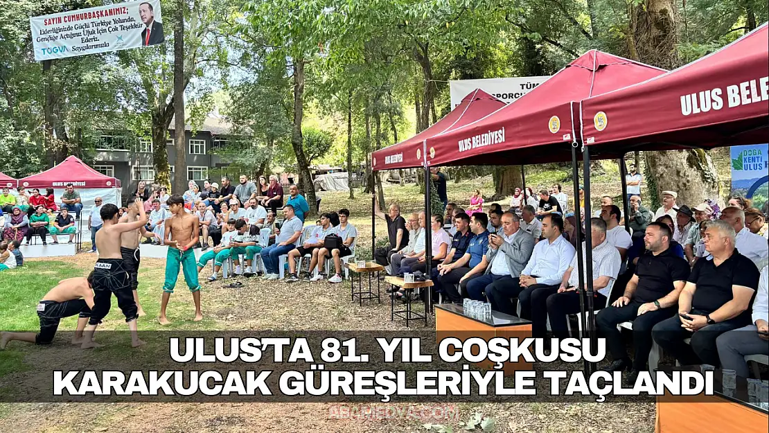 Ulus'ta 81. Yıl Coşkusu Karakucak Güreşleriyle Taçlandı