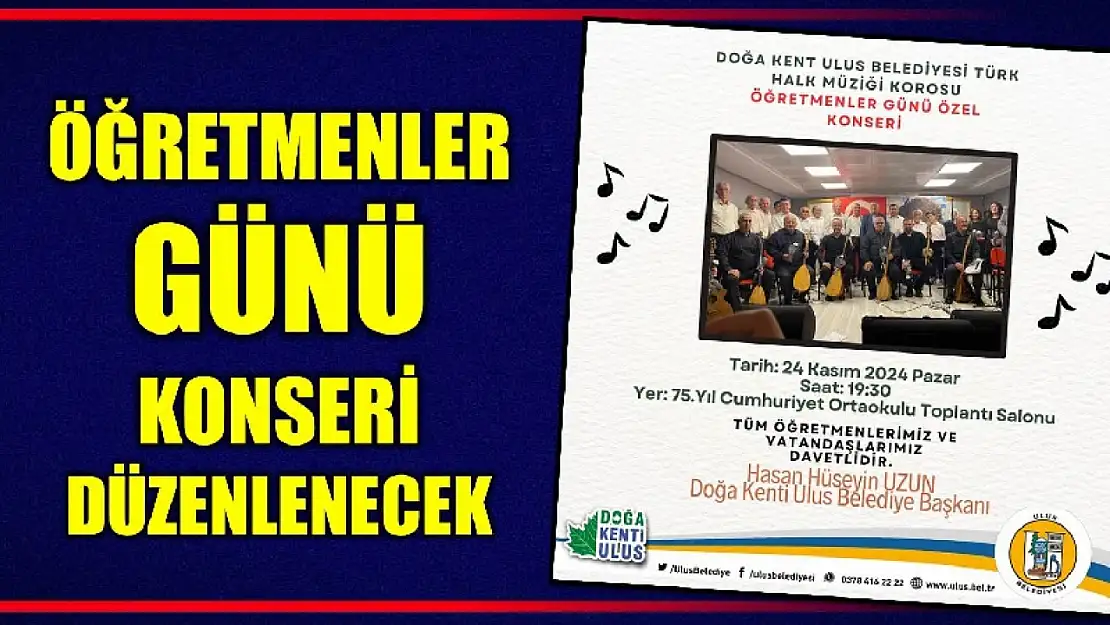 Ulus'ta Öğretmenler Günü konseri düzenlenecek