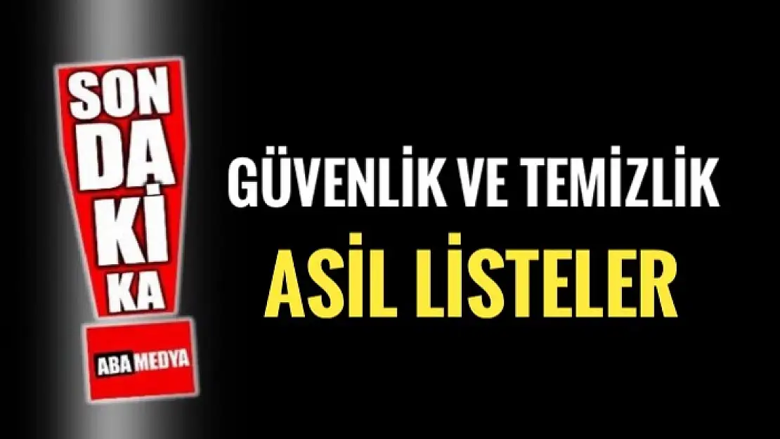 ÜNİVERSİTE GÜVENLİK TEMİZLİK KURA LİSTELERİ