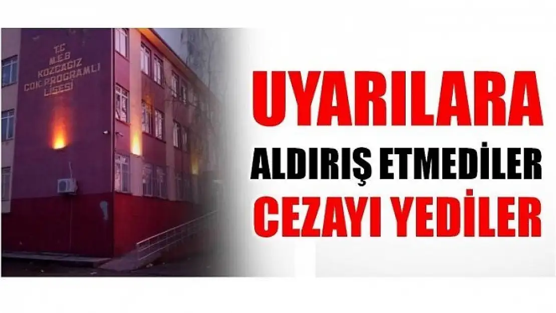 UYARILARA ALDIRIŞ ETMEDİLER CEZAYI YEDİLER