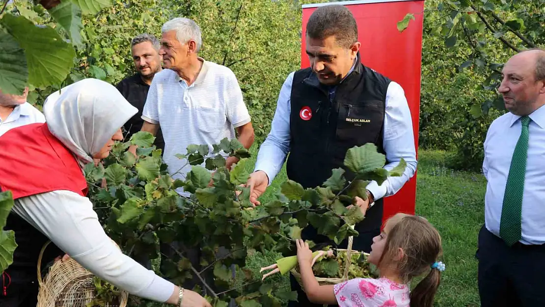 Vali Aslan, önce horon oynadı ardından hasat sezonunu açtı
