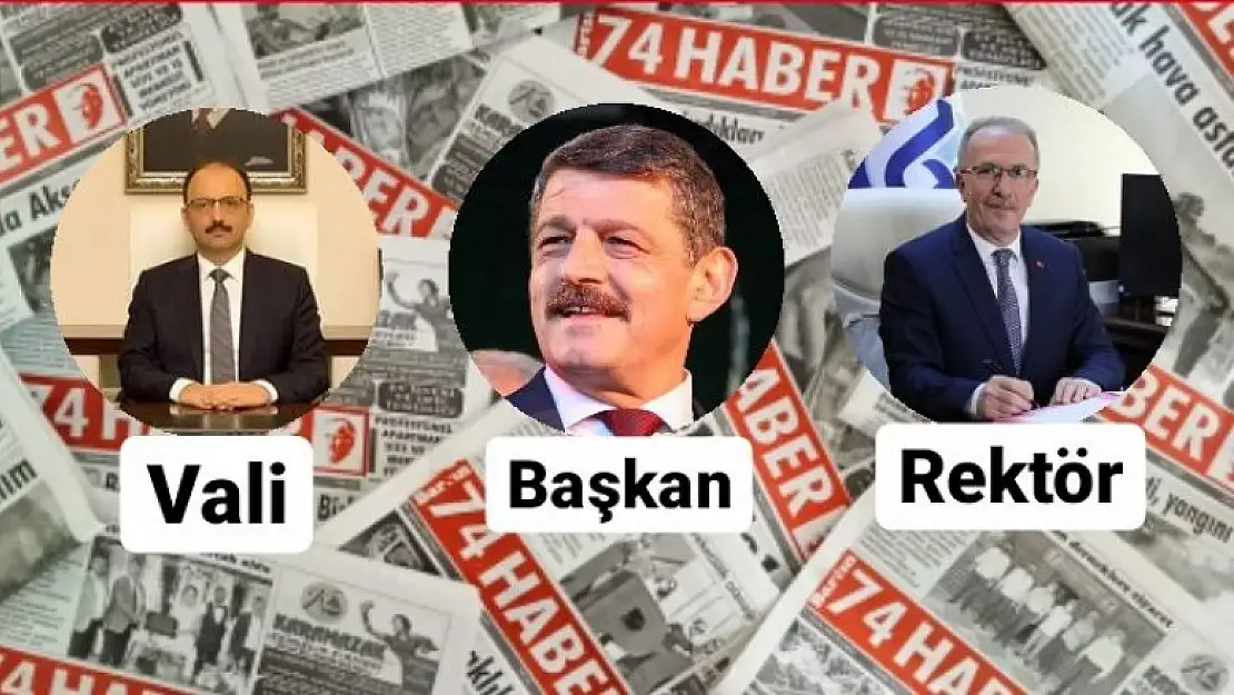 VALİ, BAŞKAN VE REKTÖR'DEN GAZETEMİZE KUTLAMA MESAJİ