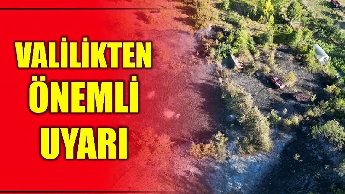 Valilikten önemli uyarı