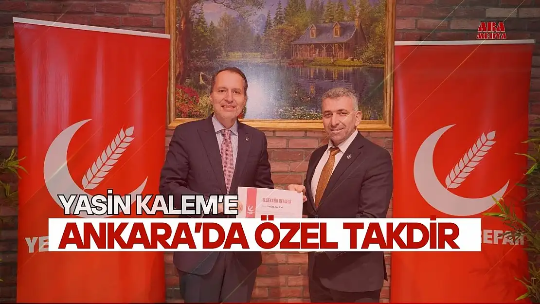 Yasin Kalem'e Ankara'da Özel Takdir