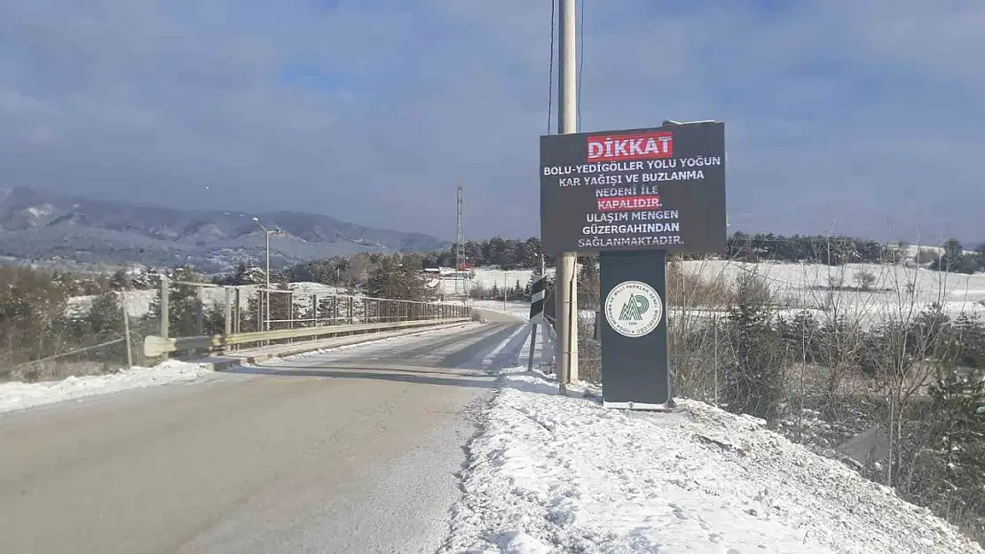 Yedigöller Milli Parkı yolu ulaşıma kapatıldı