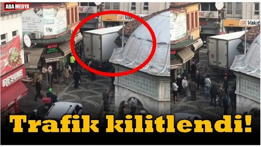 YÜK KAMYONU TRAFİĞİ ALT ÜST ETTİ