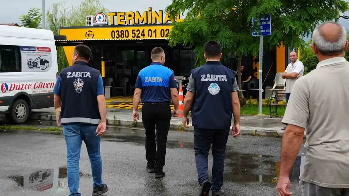 Zabıta ve il sağlıktan terminalde denetim