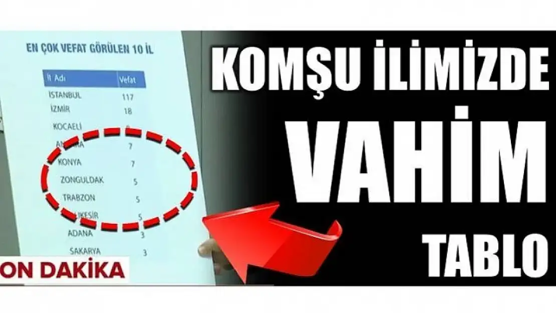 ZONGULDAK EN ÇOK ÖLÜM OLAN ŞEHİRLER ARASINDA