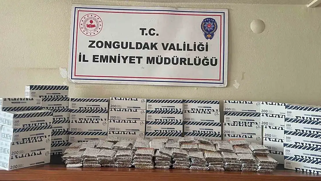 Zonguldak'ta 24 bin adet makaron ele geçirildi