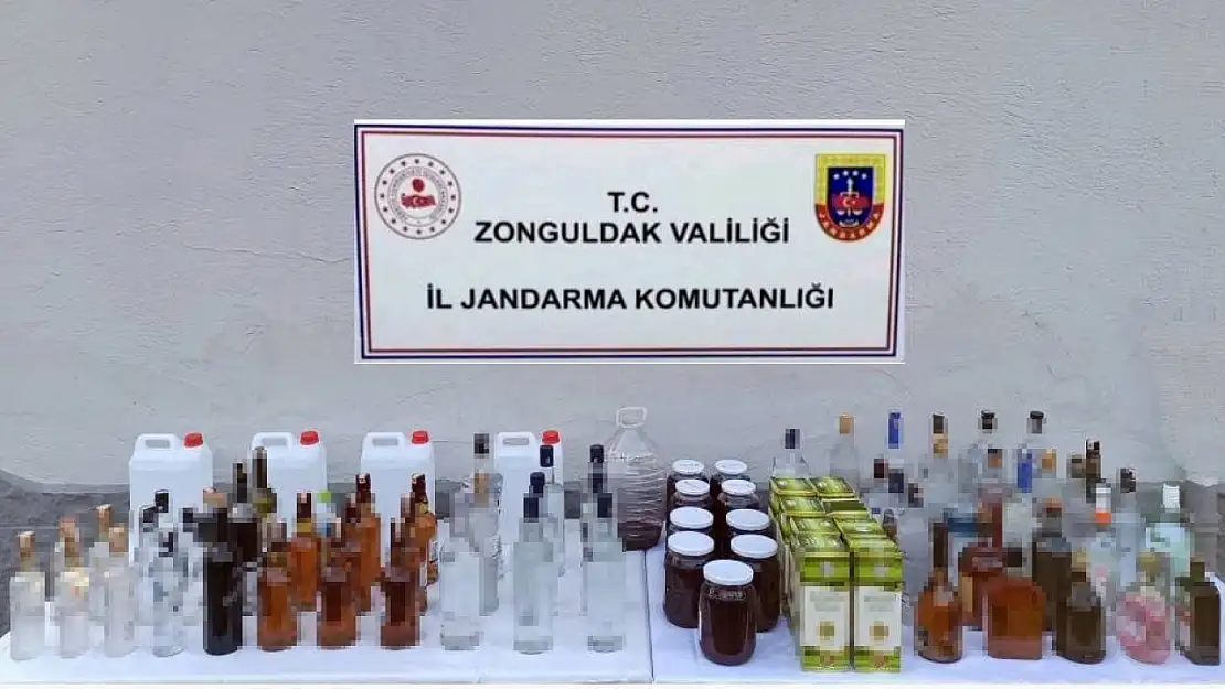 Zonguldak'ta jandarmadan sahte alkol operasyonu